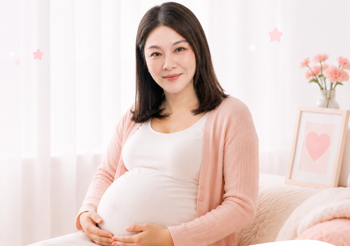 Vega Lin during pregnancy